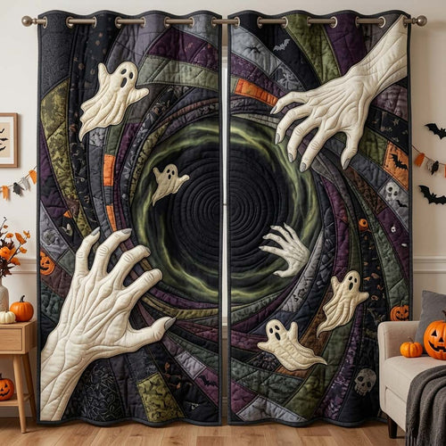 Haunted Hands Vortex Quilted Curtains GDTONTD1356