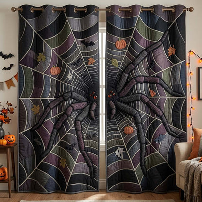 Spider Web Shadow Quilted Curtains GDTONTD1359