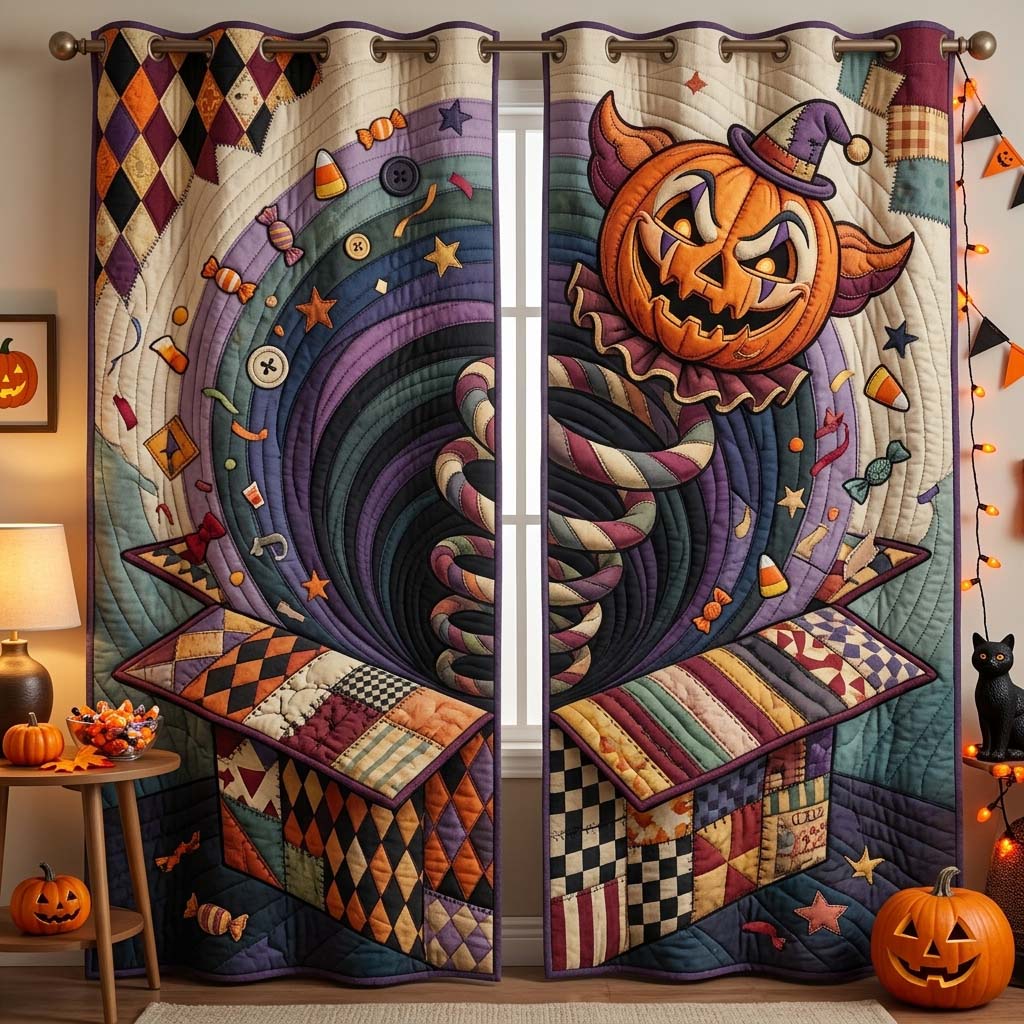 Jack In The Portal Quilted Curtains GDTONTD1360