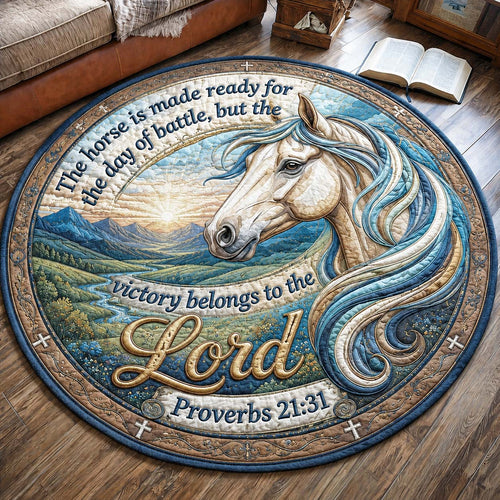 Victory Horse Quilted Round Mat GDTONTD1390