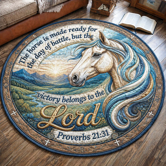 Victory Horse Quilted Round Mat GDTONTD1390