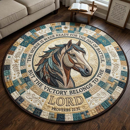 Scripture Stallion Quilted Round Mat GDTONTD1396