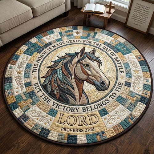 Scripture Stallion Quilted Round Mat GDTONTD1396