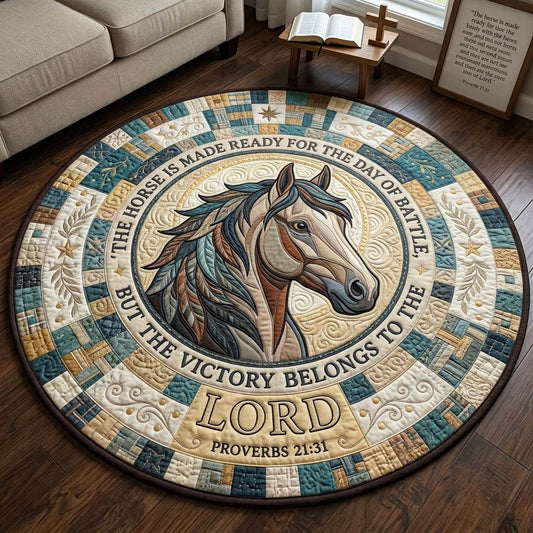 Scripture Stallion Quilted Round Mat GDTONTD1396