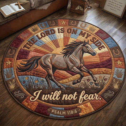 Fear Not Ride Quilted Round Mat GDTONTD1402