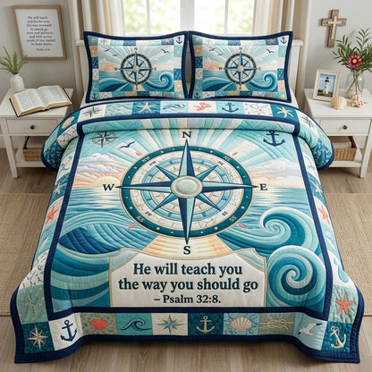 Guided By Grace 3-Piece Quilted Bedding Set GDTONTD1423