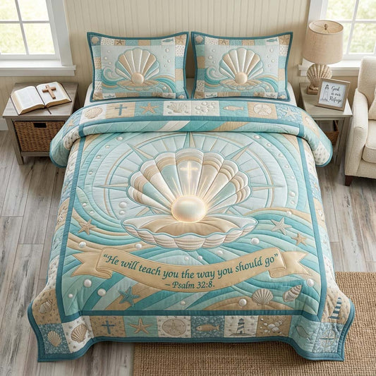 Coastal Blessing 3-Piece Quilted Bedding Set GDTONTD1427
