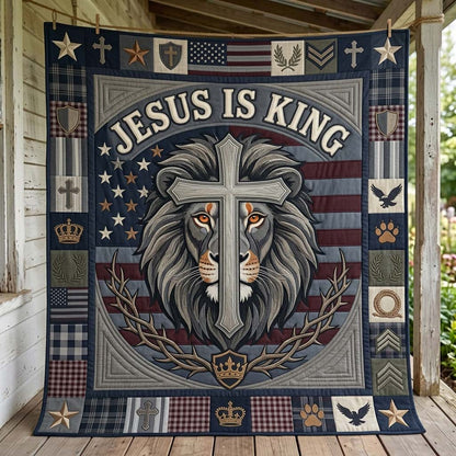 Lion Cross Majesty Quilted Blanket GDTONTD1457