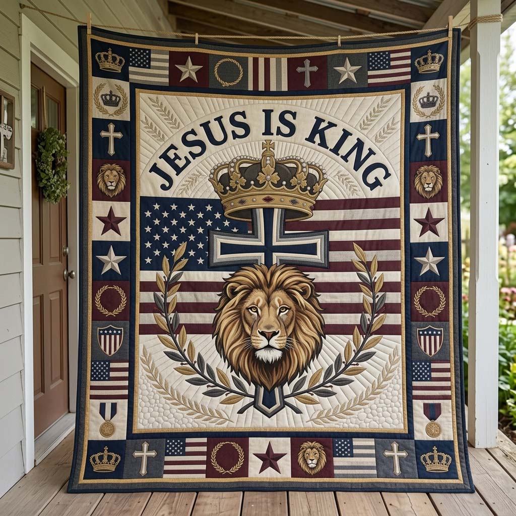 Crowned Lion King Quilted Blanket GDTONTD1460