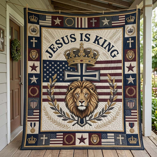 Crowned Lion King Quilted Blanket GDTONTD1460