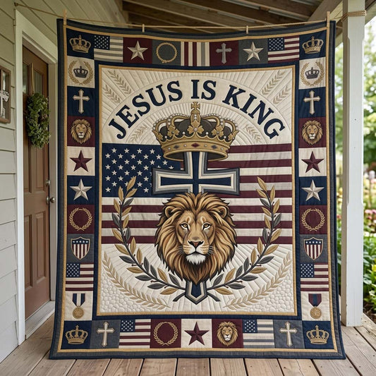 Crowned Lion King Quilted Blanket GDTONTD1460