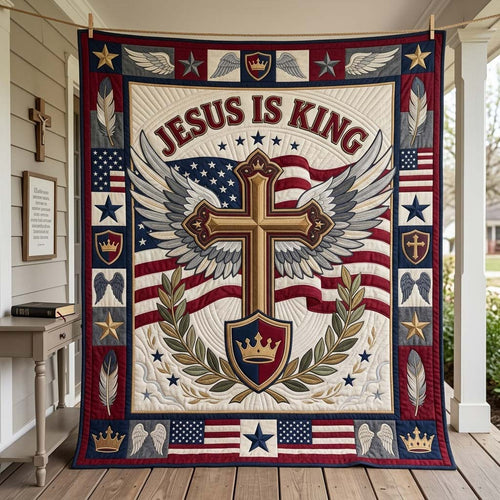 Winged Cross Glory Quilted Blanket GDTONTD1461