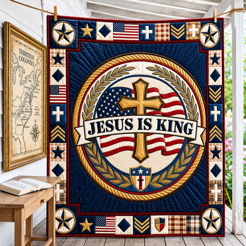 Royal Cross Banner Quilted Blanket GDTONTD1463