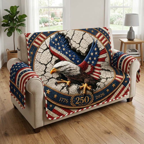 America Eagle Freedom Quilted Sofa Cover GDTONTD15