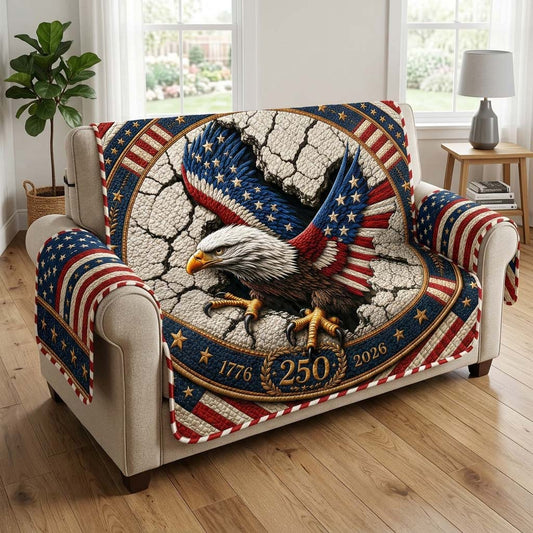 America Eagle Freedom Quilted Sofa Cover GDTONTD15