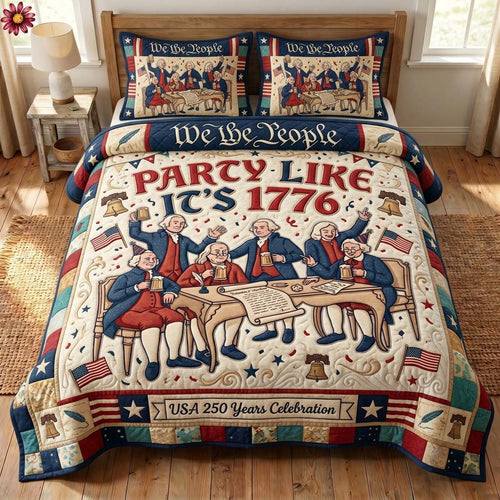 Liberty Party 3-Piece Quilted Bedding Set GDTONTD150