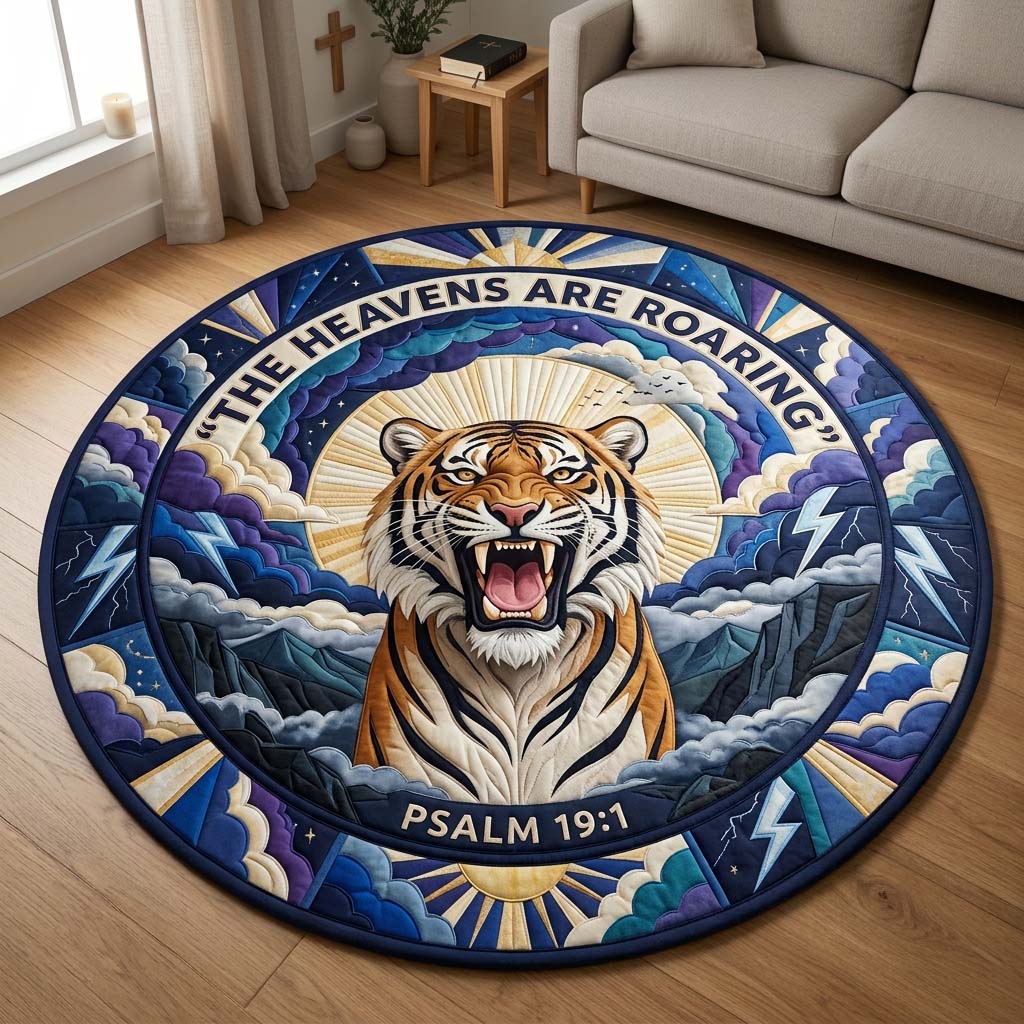 Roaring Heavens Quilted Round Mat GDTONTD1508