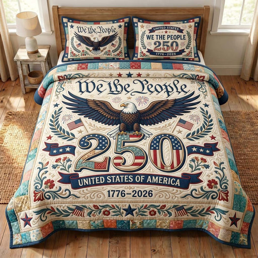 Liberty 250 3-Piece Quilted Bedding Set GDTONTD151