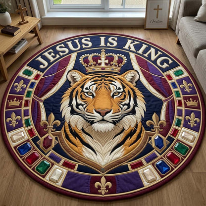 King Tiger Quilted Round Mat GDTONTD1510