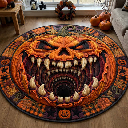 Pumpkin Abyss Quilted Round Mat GDTONTD1513