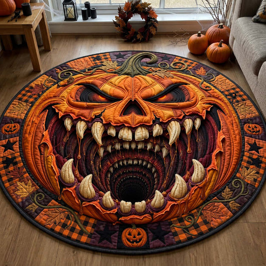 Pumpkin Abyss Quilted Round Mat GDTONTD1513