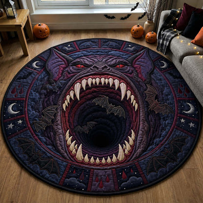 Bat Abyss Quilted Round Mat GDTONTD1515