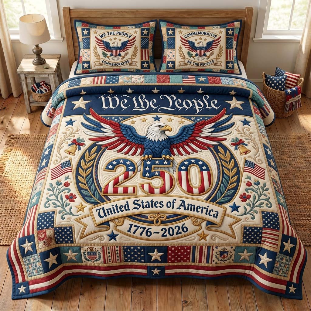 Eagle Legacy 3-Piece Quilted Bedding Set GDTONTD152