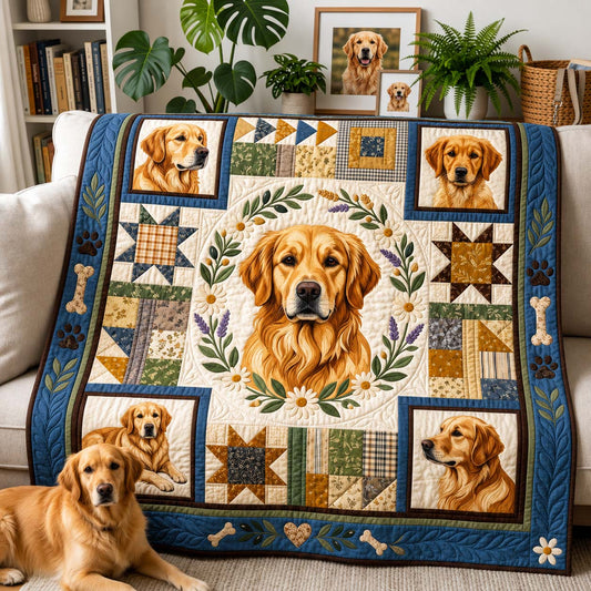 Golden Retriever Keepsake Quilted Blanket GDTONTD1543