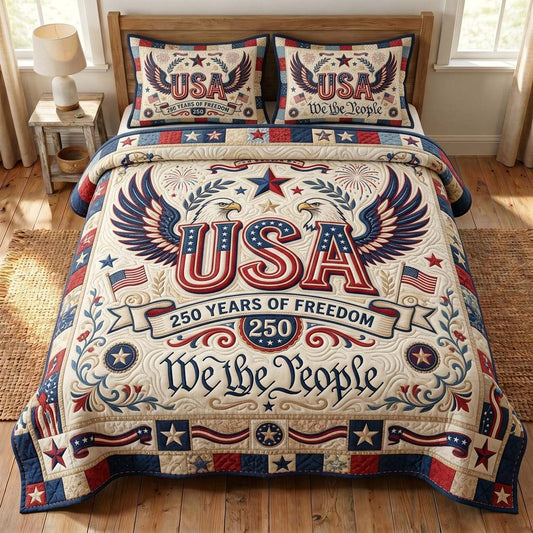 Liberty USA 3-Piece Quilted Bedding Set GDTONTD155