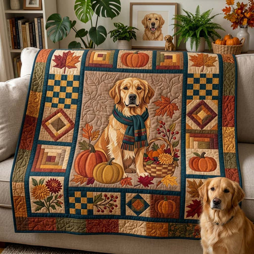 Autumn Golden Quilted Blanket GDTONTD1550