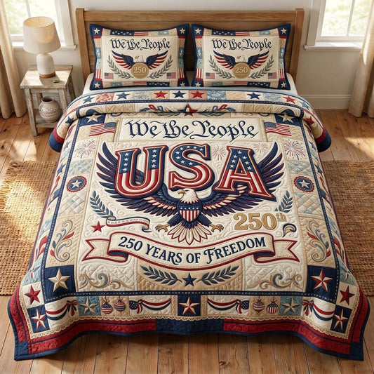 Liberty Freedom 3-Piece Quilted Bedding Set GDTONTD156