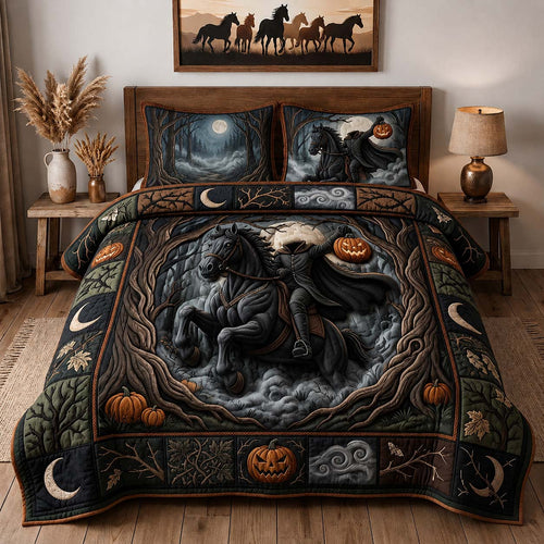 Hollow Horseman 3-Piece Quilted Bedding Set GDTONTD1565