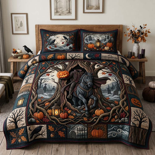 Graveyard Night Ride 3-Piece Quilted Bedding Set GDTONTD1566