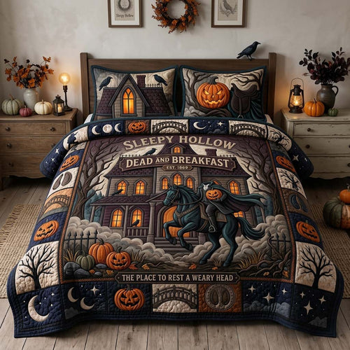 Sleepy Hollow Inn 3-Piece Quilted Bedding Set GDTONTD1567