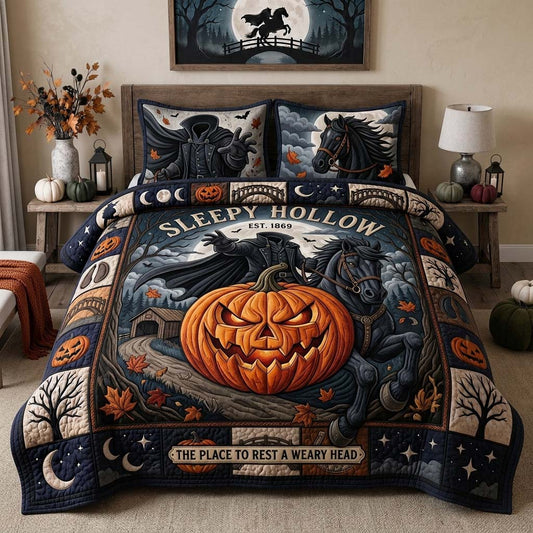 Restless Hollow 3-Piece Quilted Bedding Set GDTONTD1568