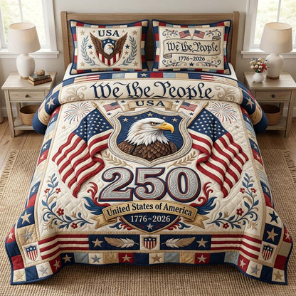 Eagle Patriot 3-Piece Quilted Bedding Set GDTONTD157
