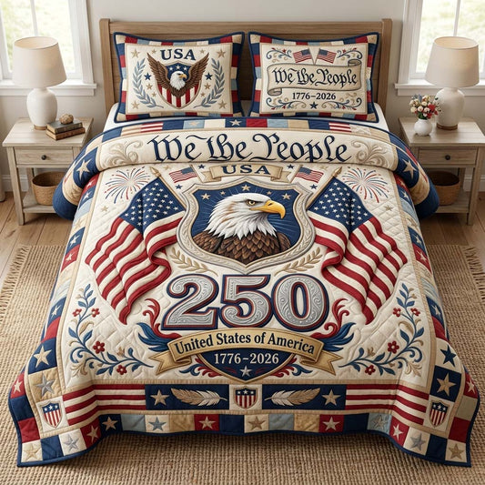 Eagle Patriot 3-Piece Quilted Bedding Set GDTONTD157