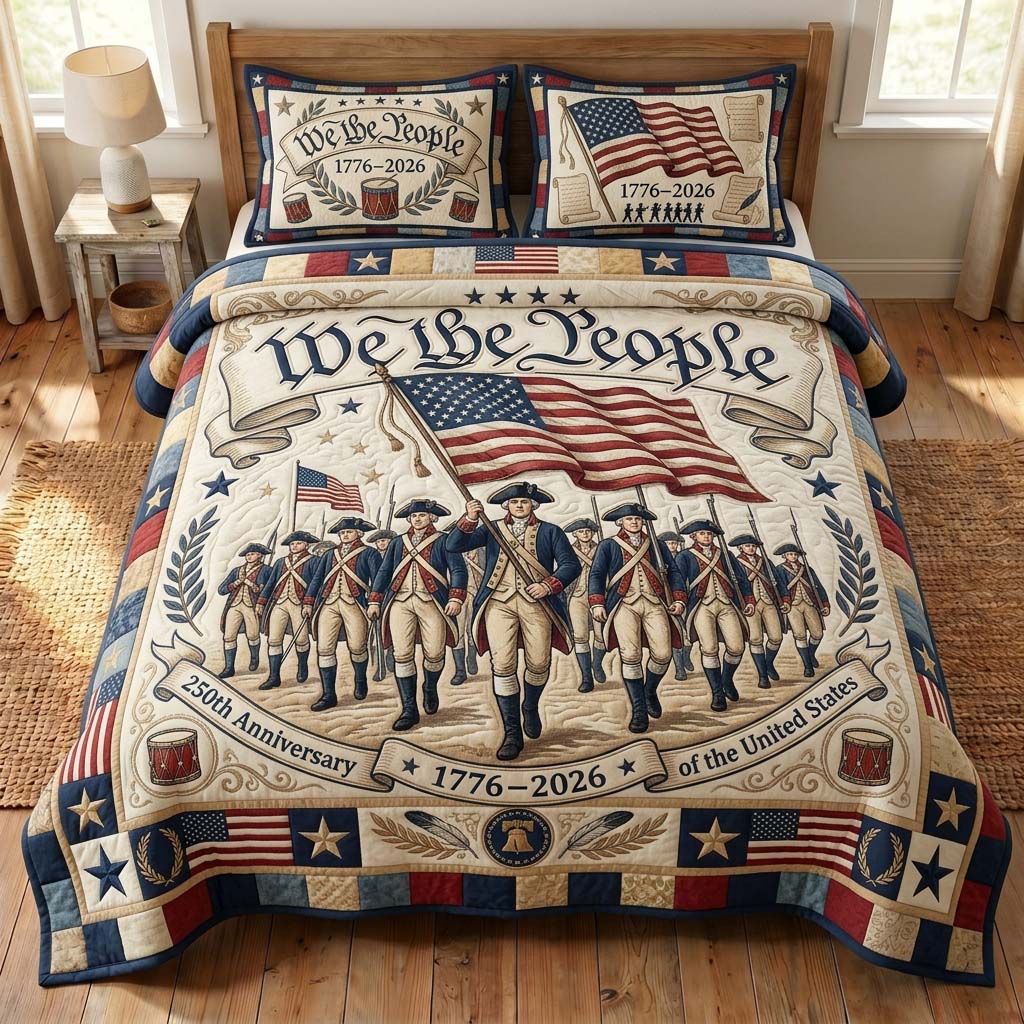 Freedom Battalion 3-Piece Quilted Bedding Set GDTONTD158