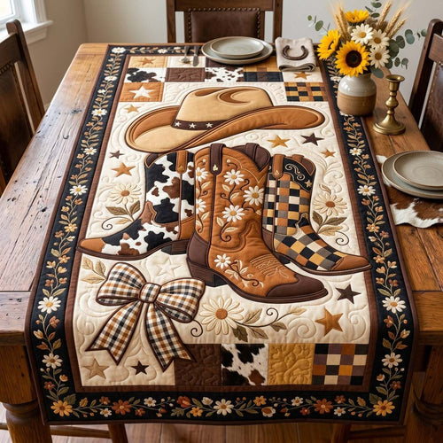 Daisy Ranch Charm Quilted Table Runner GDTONTD1596