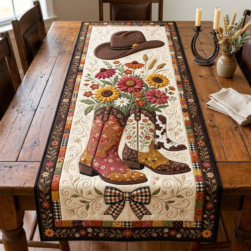 Blooming Cowgirl Spirit Quilted Table Runner GDTONTD1597