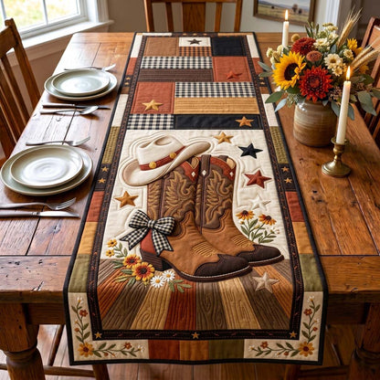 Western Star Boots Quilted Table Runner GDTONTD1598
