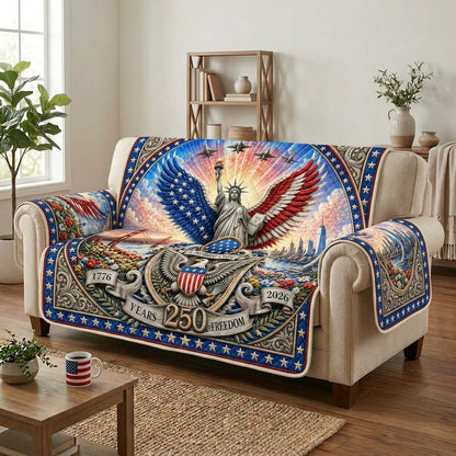 America Liberty Anniversary Quilted Sofa Cover GDTONTD16