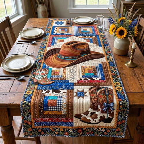 Patchwork Ranch Trail Quilted Table Runner GDTONTD1601