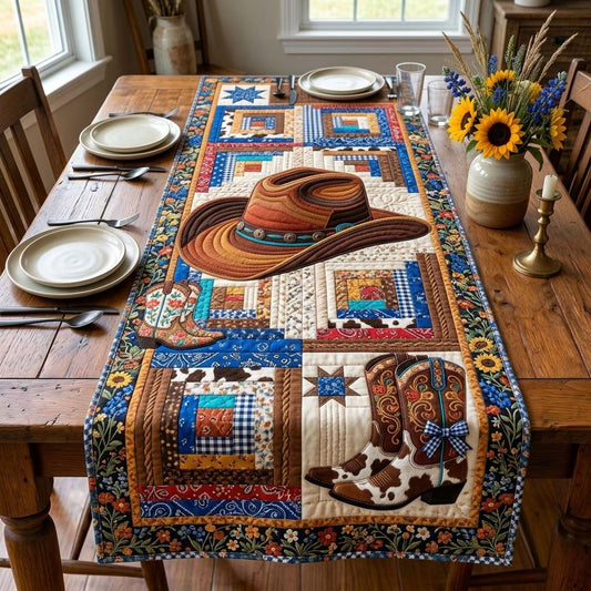 Patchwork Ranch Trail Quilted Table Runner GDTONTD1601