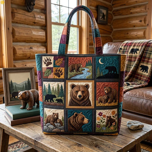 Nine Bears Nine Moods Quilted Tote Bag GDTONTD1619