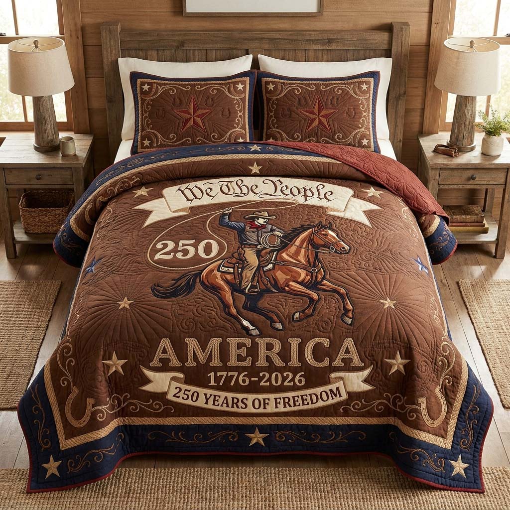Western Freedom 3-Piece Quilted Bedding Set GDTONTD162