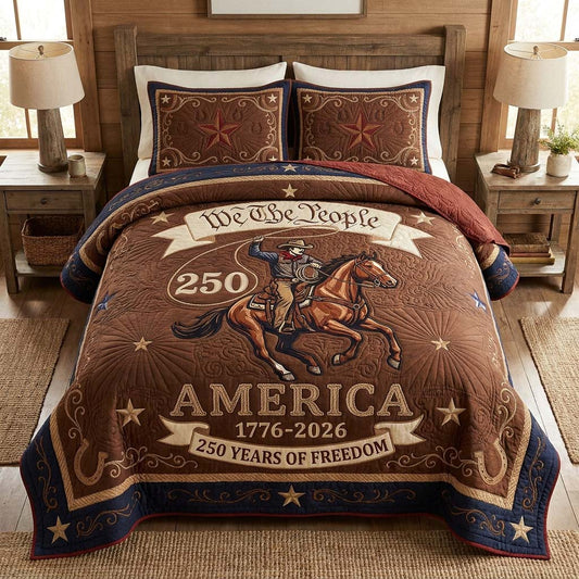 Western Freedom 3-Piece Quilted Bedding Set GDTONTD162