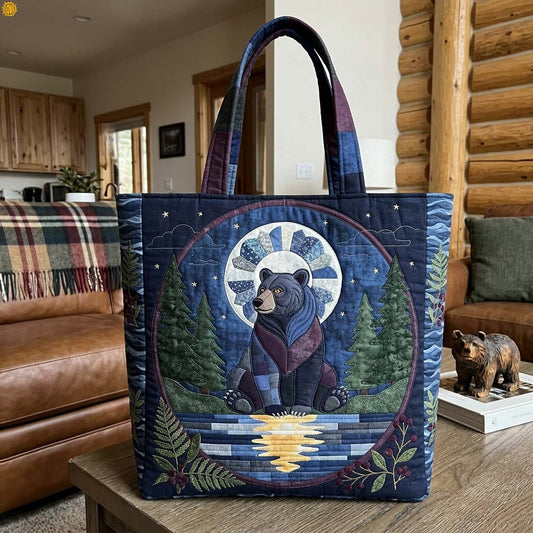 Moonlit Bear Sanctuary Quilted Tote Bag GDTONTD1620
