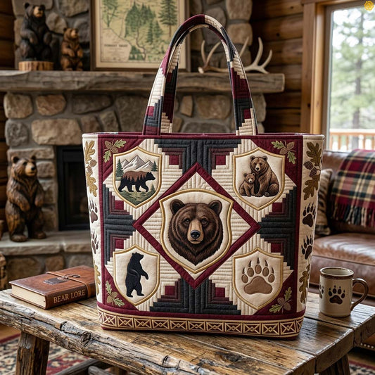 Heritage Bear Emblems Quilted Tote Bag GDTONTD1622