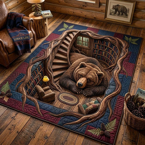 Bear Library Underfloor Area Rug GDTONTD1626